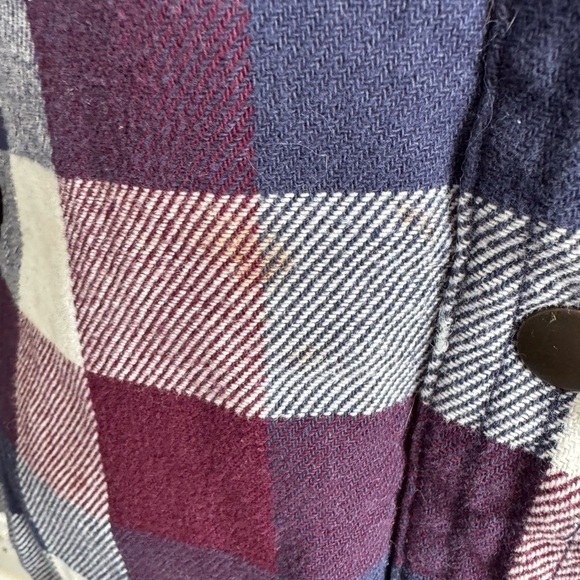 Duluth Purple White Checkered Workwear Utility Boxy Field Barn Jacket Women’s XS - Picture 2 of 8